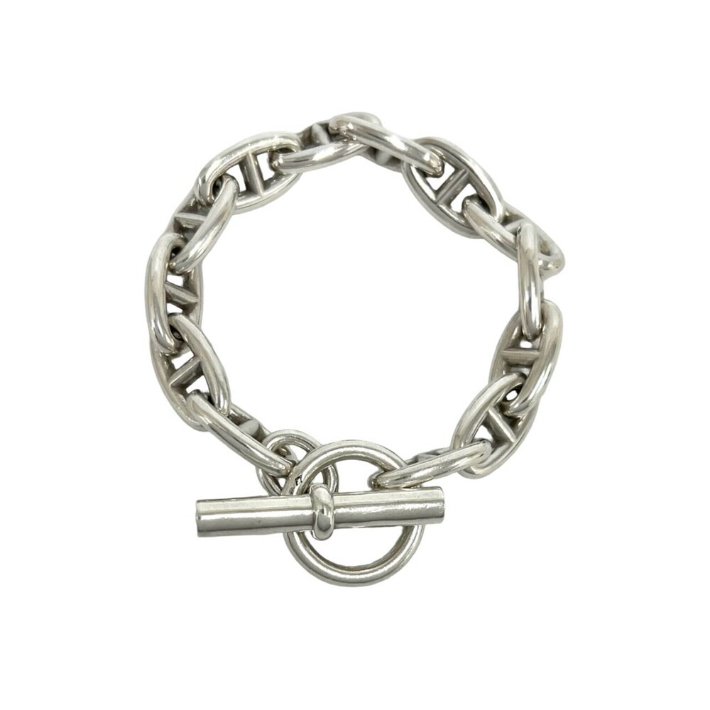 HERMES Chaine d'Ancre GM 13-link Sterling Silver 925 Chain Bracelet Accessory...